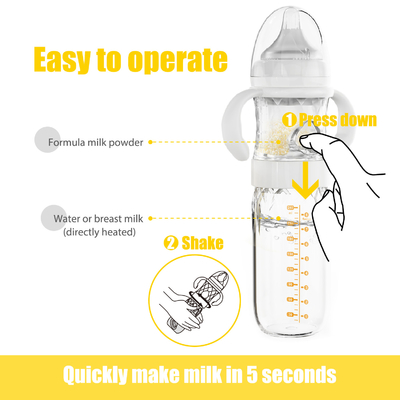 Leite materno que alimenta a garrafa de bebê de mistura PPSU da fórmula exterior 240ml o fluxo médio