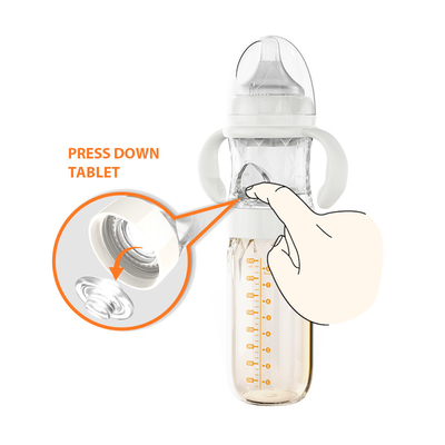 Da fórmula de vidro do leite de 8 onças fluxo médio reto de mistura BPA da garrafa de bebê livre