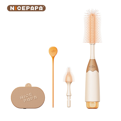 Armazenamento de limpador 2-em-1 Borracha de garrafa de silicone de três peças Borracha de mamilo Outros suprimentos para bebê Conjunto de acessórios para bebê