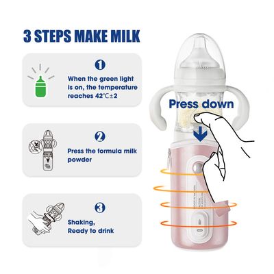 Produto comestível Multifunction 240ml 3 em 1 garrafa de leite de alimentação do bebê de vidro imediato rápido da fermentação com o aquecedor da garrafa do termostato