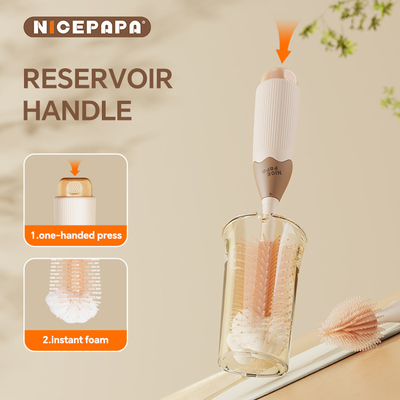 Armazenamento de limpador 2-em-1 Borracha de garrafa de silicone de três peças Borracha de mamilo Outros suprimentos para bebê Conjunto de acessórios para bebê