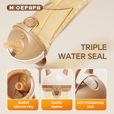 Capuz deslizante PPSU Sippy Cup Natural Pose Baby Gift anti-asfixia BPA-Free Bite Resistente à água Sippy crianças Baby Love