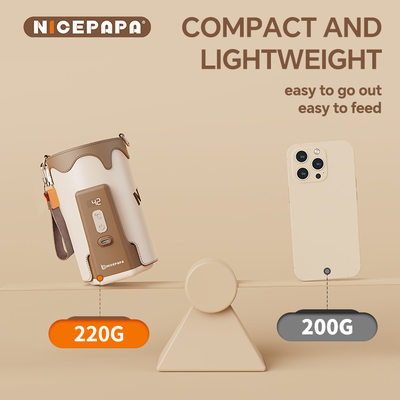 NICEPAPA vendedor quente garrafa de termo elétrico de PU Conjunto de isolamento noturno para o exterior adequado para 90% de copos de garrafa de bebê