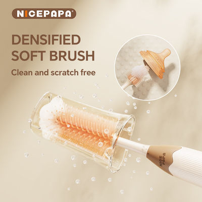 Fácil operação armazenamento líquido espuma patente alimentício silicone mamilo escova garrafa ou produtos para bebês especial