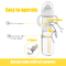 A garrafa de bebê de mistura 240ml da fórmula de vidro personalizou com distribuidor do silicone